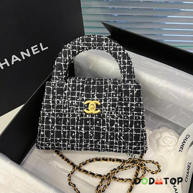 Chanel Kelly Handle Bag Woolen Size 13 x 20 x 7 cm - 1