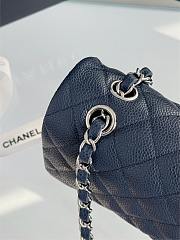 Chanel CF Medium Caviar Blue Silver Hardware Size 25 cm - 6