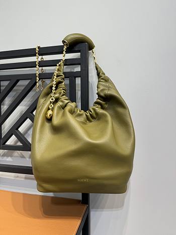 Loewe Medium Squeeze Bag Green Size 34 x 33 x 13.5 cm