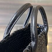 Bottega Veneta Mini Cabat Tote Crocodile Leather Bag Black Size 20 x 15 x 12 cm - 6