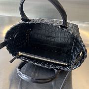 Bottega Veneta Mini Cabat Tote Crocodile Leather Bag Black Size 20 x 15 x 12 cm - 4