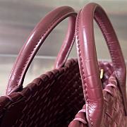Bottega Veneta Mini Cabat Tote Crocodile Leather Bag Red Size 20 x 15 x 12 cm - 5