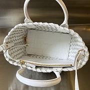 Bottega Veneta Mini Cabat Tote Crocodile Leather Bag White Size 20 x 15 x 12 cm - 5