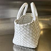 Bottega Veneta Mini Cabat Tote Crocodile Leather Bag White Size 20 x 15 x 12 cm - 3