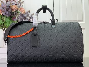 Louis Vuitton Keepall 50 Travel Bag M44470 Black Size 50 x 29 x 22 cm