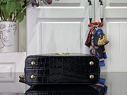 Louis Vuitton LV Capucines Mini Handbag Crocodile Pattern M48865 Black Size 21 x 14 x 8 cm - 6