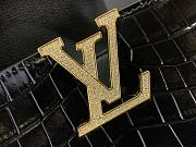 Louis Vuitton LV Capucines Mini Handbag Crocodile Pattern M48865 Black Size 21 x 14 x 8 cm - 3