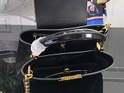 Louis Vuitton LV Capucines Small Handbag Crocodile Pattern M48865 Black Size 27 x 18 x 9 cm - 5