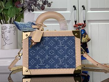 Louis Vuitton Petite Valise Denim Bleu M24161 Size 22.5 x 17.5 x 11 cm