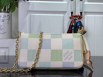 Louis Vuitton Pochette Accessoires Handbag M40642 Blue Size 23.5 x 13.5 x 4 cm