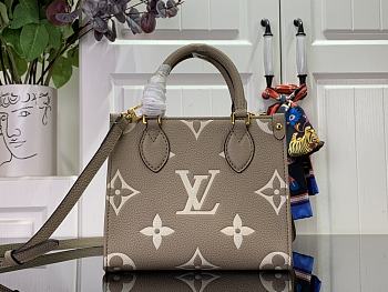Louis Vuitton Onthego BB Handbag M47054 Beige Size 18 x 15 x 8.5 cm