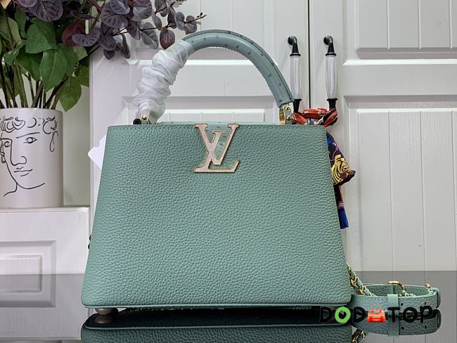 Louis Vuitton Capucines Smal Handbag Light Green M84073 Size 27 x 18 x 9 cm - 1