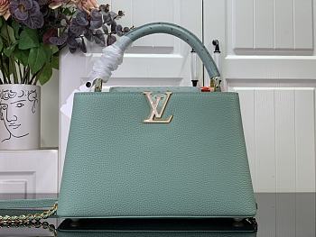 Louis Vuitton Capucines Large Handbag Light Green M84073 Size 31.5 x 20 x 11 cm