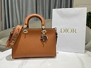 Dior Medium Lady D-Sire My ABCDior Bag Brown Cowhide Size 30 x 20 x 13 cm - 1