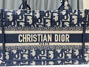 Dior Mini Tote Blue and beige Oblique Size 21.5 x 13 x 7.5 cm  - 6