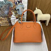 Hermes Bolide Bowling Tote Clemence Leather Orange Size 27 cm - 1