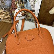 Hermes Bolide Bowling Tote Clemence Leather Orange Size 27 cm - 4