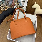 Hermes Bolide Bowling Tote Clemence Leather Orange Size 27 cm - 3