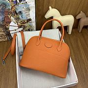 Hermes Bolide Bowling Tote Clemence Leather Orange Size 27 cm - 2