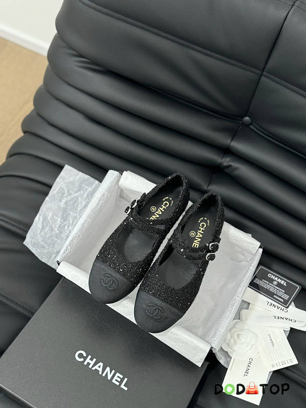 Chanel Mary Janes Black Shoes - 1
