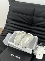 Chanel Mary Janes White Shoes - 5