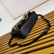 Prada Re-Nylon And Brushed Leather Mini-Bag Black Gold Size 22 x 19.5 x 6 cm - 6