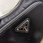 Prada Re-Nylon And Brushed Leather Mini-Bag Black Silver Size 22 x 19.5 x 6 cm - 6