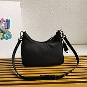 Prada Re-Nylon And Brushed Leather Mini-Bag Black Silver Size 22 x 19.5 x 6 cm - 5