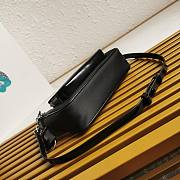 Prada Re-Nylon And Brushed Leather Mini-Bag Black Silver Size 22 x 19.5 x 6 cm - 4