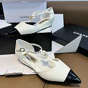 Chanel Pearl Flower Loafers White - 5