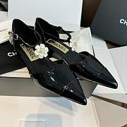 Chanel Pearl Flower Loafers Black - 1