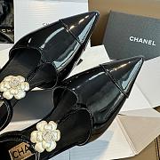Chanel Pearl Flower Loafers Black - 5