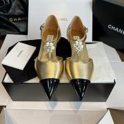 Chanel Pearl Flower Loafers Gold - 5