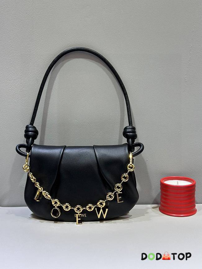 Loewe Paseo Satchel Black Bag Size 25 x 17 x 8 cm - 1