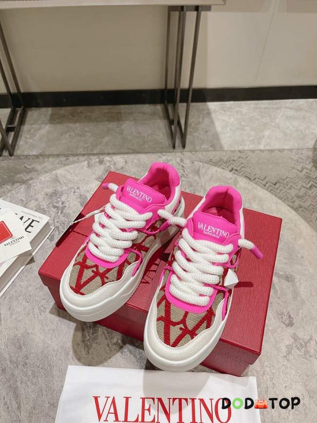 Valentino Pink Sneakers - 1