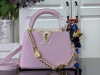 Louis Vuitton Capucines Mini Handbag M23951 Pink Size 21 x 14 x 8 cm