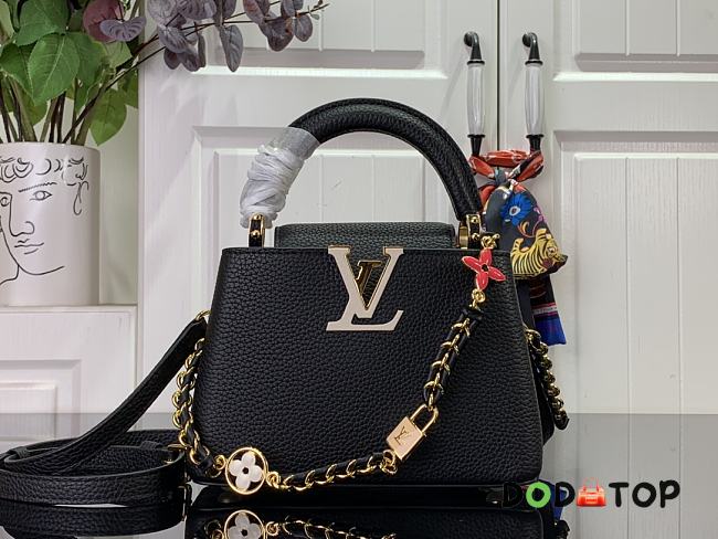Louis Vuitton Capucines Mini Handbag M23951 Black Size 21 x 14 x 8 cm - 1