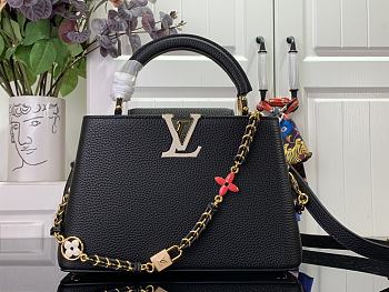 Louis Vuitton Capucines BB Handbag M48865 Black Size 27 x 18 x 9 cm