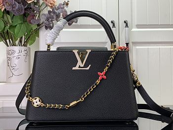 Louis Vuitton Capucines MM Handbag M23950 Black Size 31.5 x 20 x 11 cm