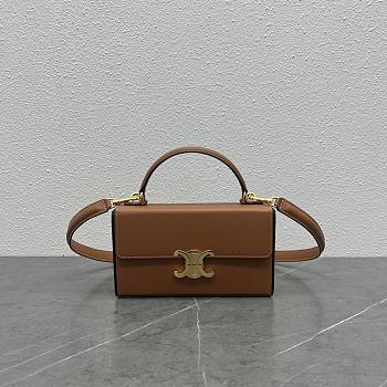 Celine Box Triomphe Bag Brown Size 23 × 5 × 13.5 cm