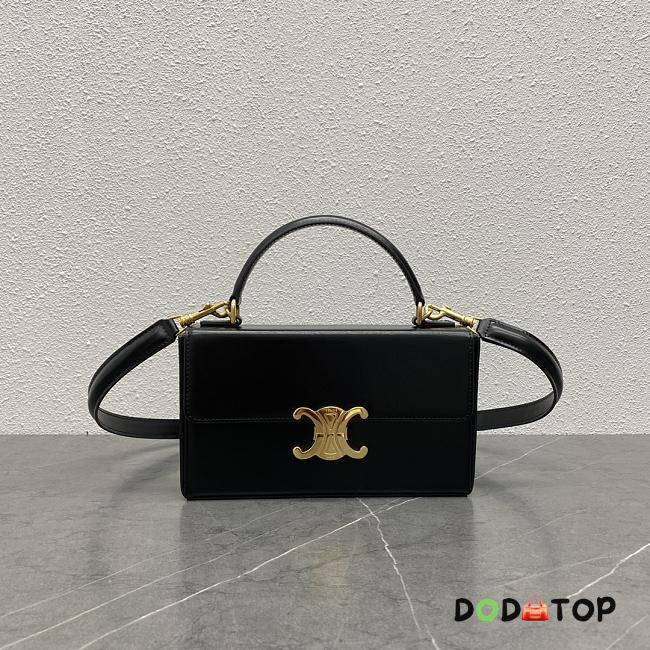 Celine Box Triomphe Bag Black Size 23 × 5 × 13.5 cm - 1