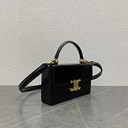 Celine Box Triomphe Bag Black Size 23 × 5 × 13.5 cm - 3