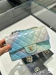 Chanel Light Green And Blue Bag Size 20 cm - 5