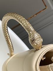 Bvlgari Snake Head Beige Bag Size 19.2 x 15 x 6 cm - 4