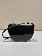 Prada Shoulder Bag Black Patent Leather Size 21 x 17 x 6 cm - 2