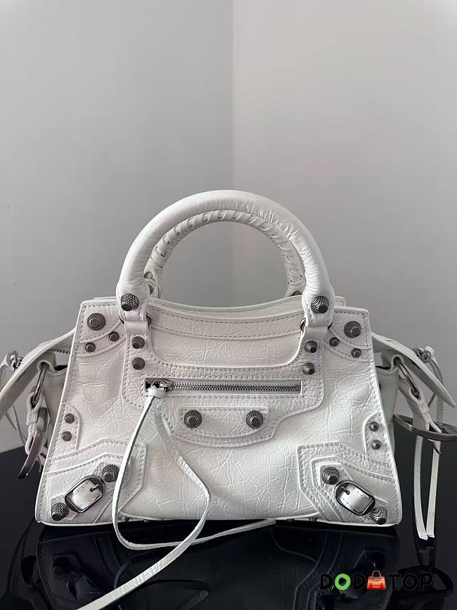 Balenciaga Neo Cagole Xs Handbag White Size 26 x 18 x 11 cm - 1