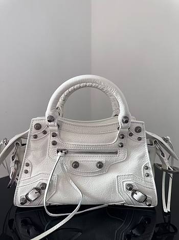 Balenciaga Neo Cagole Xs Handbag White Size 26 x 18 x 11 cm