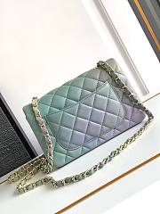 Chanel Flap Bag Green and Purple Size 20 cm - 4