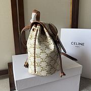 Celine Folco Triomphe Canvas Mini Backpack Size 17 x 20 x 10 cm - 6