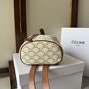 Celine Folco Triomphe Canvas Mini Backpack Size 17 x 20 x 10 cm - 5